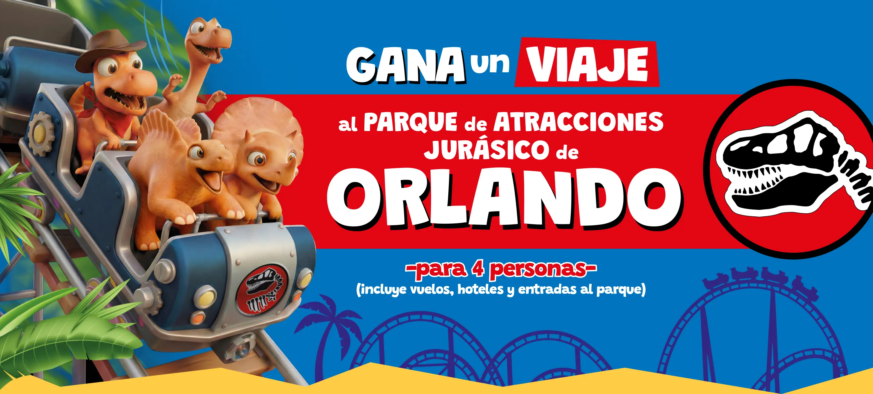 Gana un viaje al parque de atracciones jurásico de Orlando